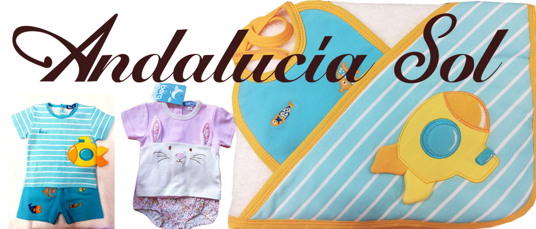 Pijamas de bebé, conjuntos dos piezas, capas de baño, mantas algodón y gasas. Moda bebé en Andalucía Sol Moda